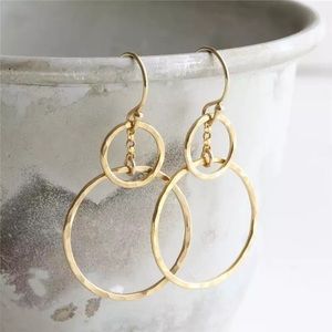 14K Gold Filled Vintage Handmade Brincos Earrings